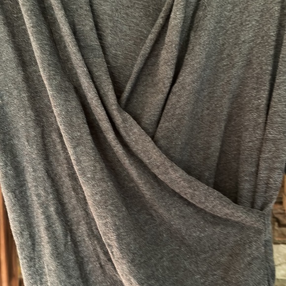 Cabi, long sleeved, heather gray, wrap style shirt - Picture 3 of 3